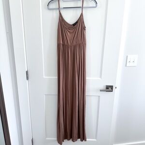 As U Wish Brown Maxi Dress